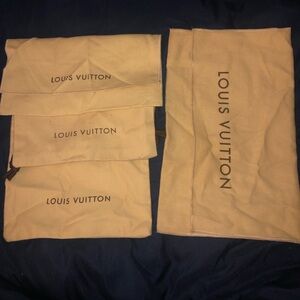 Set of Four Louis Vuitton Dust Bags